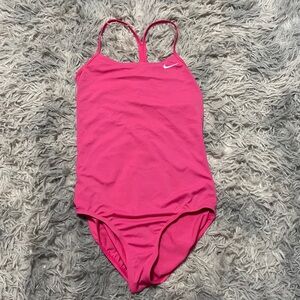 Girls pink Nike bathing suit